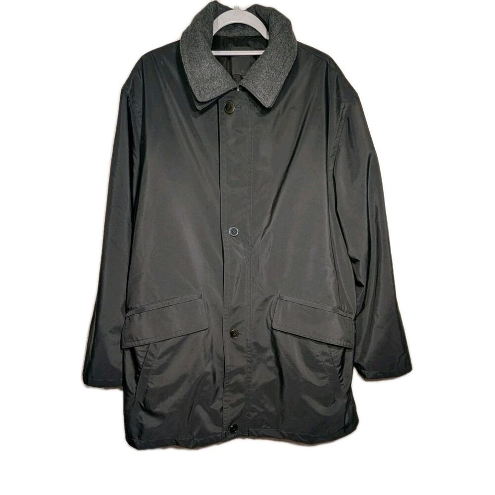 RADLEY By‎ Utex Men’s Size 44 Wool Blend Lined Coat Removable Lining Black/Gray